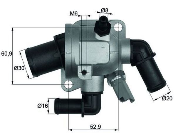 Корпус термостата в зборі TI17388 MAHLE
