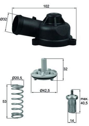 Фланець термостата TI24483D MAHLE