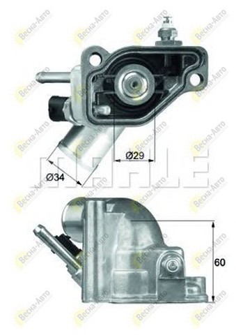 Корпус термостата в зборі TI592 MAHLE