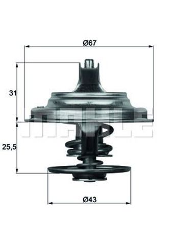 Термостат впускного колектора TX2383D MAHLE