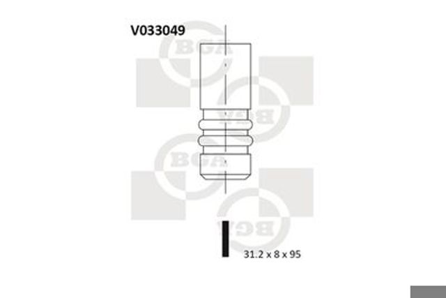 Виxлопної клапан V033049