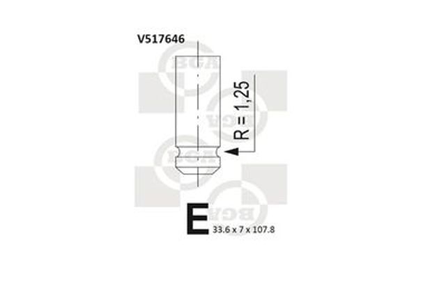 Клапан ex, 1.4/1.6i /logan, sandero V517646