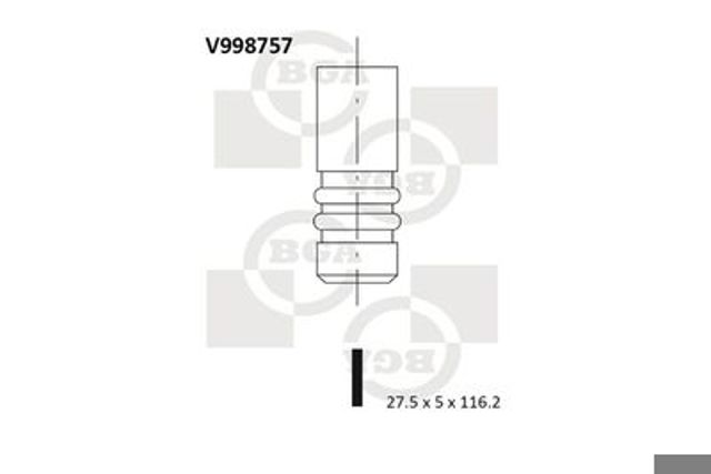 Клапан випуск. astra/insignia 1.6 i 03-країна-виробник: великобританія V998757