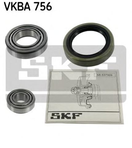 Комплект підшипників  призначених для монтажу на маточину, роликові, з елементами монтажу VKBA 756