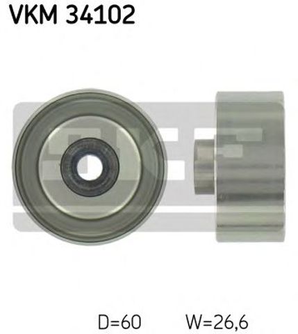 Ролик приводного ременя, паразитний VKM34102 SKF