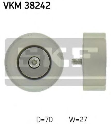 Натяжний ролик, поліклінового ременя (вир-во skf) VKM 38242