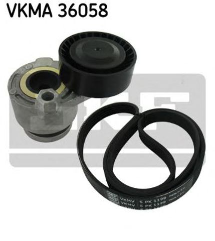 Комплект поліклинових ременів VKMA 36058