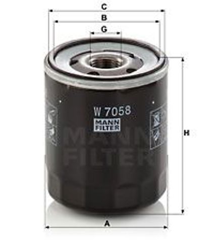 Citroen фільтр мастила berlingo 1.9d (m49/59) W 7058
