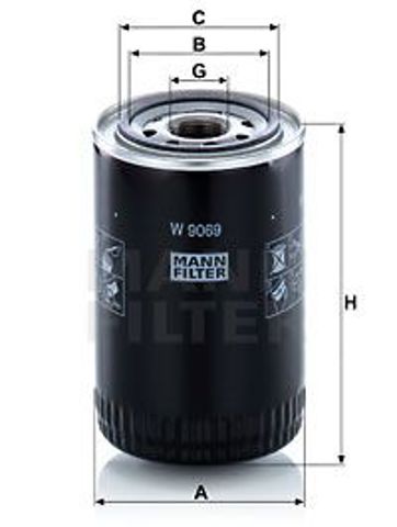Фільтр масляний двигуна (вир-во mann) W 9069