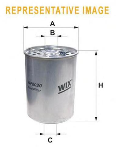 Фільтр паливний дизель, змінний елемент WF8018