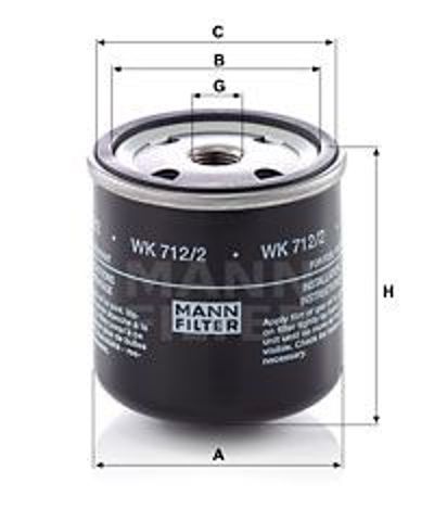 Фільтр паливний WK7122 MANN