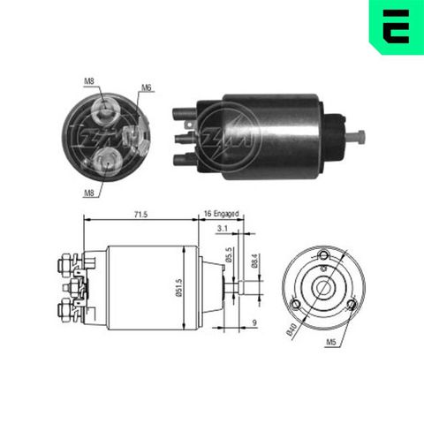 Втягуюче стартера ZM864 ERA