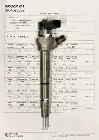 Форсунки електромагнітні 0445110369 BOSCH