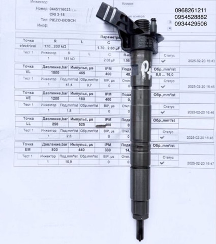Форсунка паливна 0445116023 BOSCH