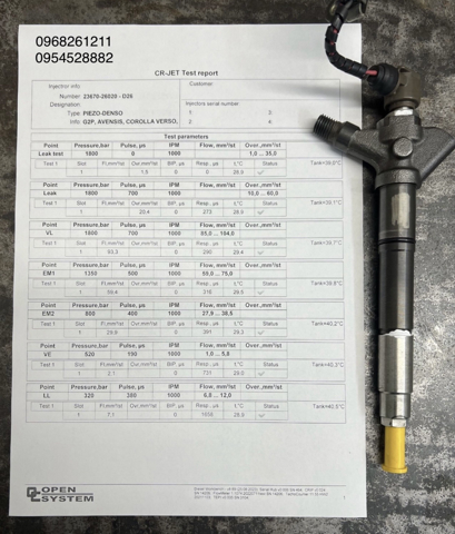 Форсунки електромагнітні 2367026011 DENSO
