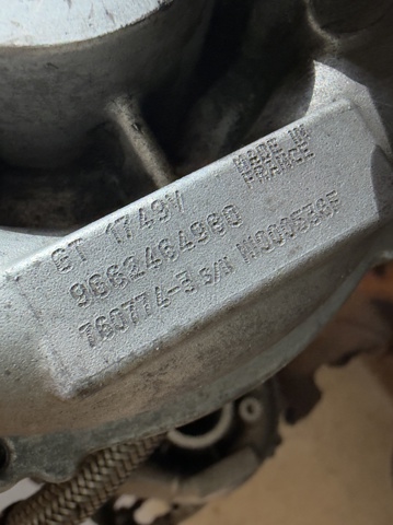 Турбокомпресор 9662464980 PEUGEOT