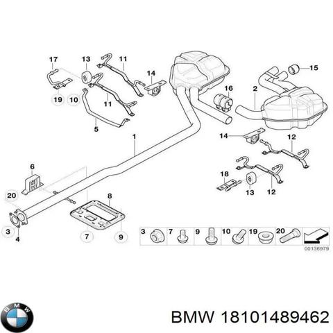 Глушник, задня частина 18101489462 BMW