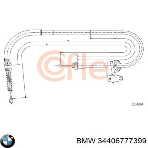 Трос ручного гальма задній, правий 34406777399 BMW