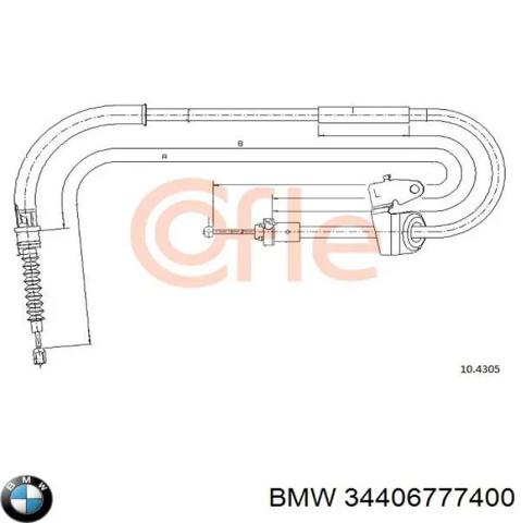 Трос ручника задній лівий 34406777400 BMW