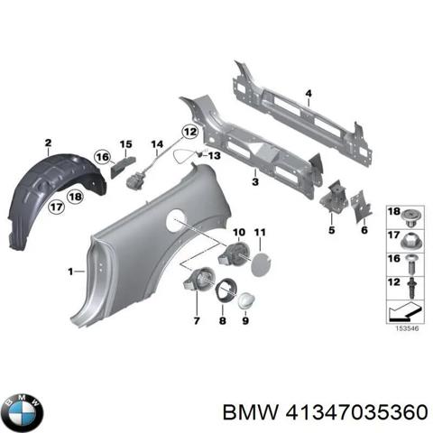 Панель багажного відсіку 41347035360 BMW
