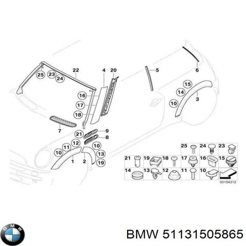 Розширювач передньої арки колеса, лівий 51131505865 BMW