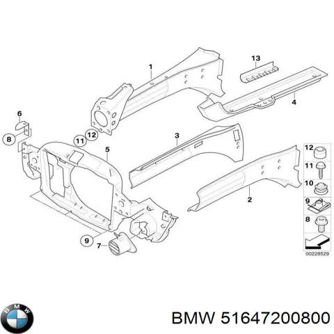 Кронштейн для радіатора 51647200800 BMW