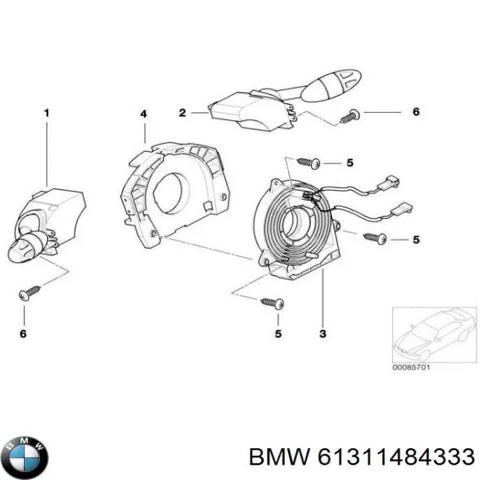 Перемикач підрульовий, лівий 61311484333 BMW