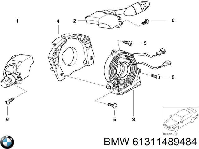 Перемикач підрульовий, правий 61311489484 BMW