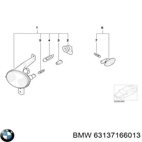 Повторювач повороту в крило 63137166013 BMW