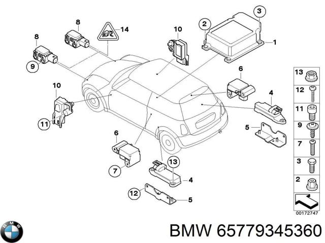 Модуль-процесор управління подушки безпеки 65779345360 BMW