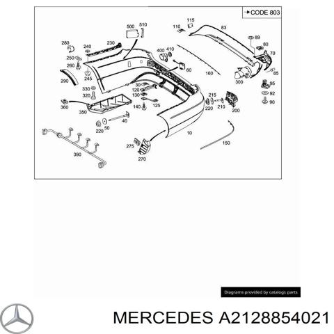Молдинг заднього бампера, центральний A2128854021 MERCEDES