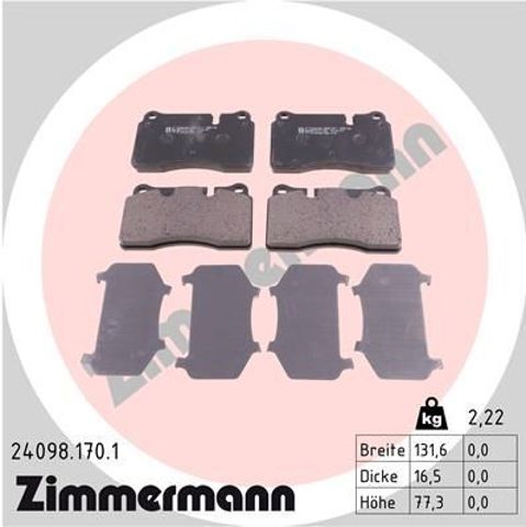 Тормозні колодки 240981701 ZIMMERMANN