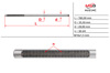 Вал / шток рульової рейки AU214C MS GROUP