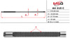Вал / шток рульової рейки AU215C MS GROUP