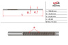 Вал / шток рульової рейки AU249C MS GROUP