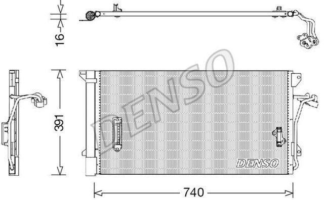 Радіатор системи охолодження кондиціонера DCN02027 DENSO