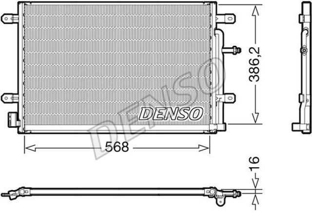 Конденсатор кондиціонера DCN02038 DENSO