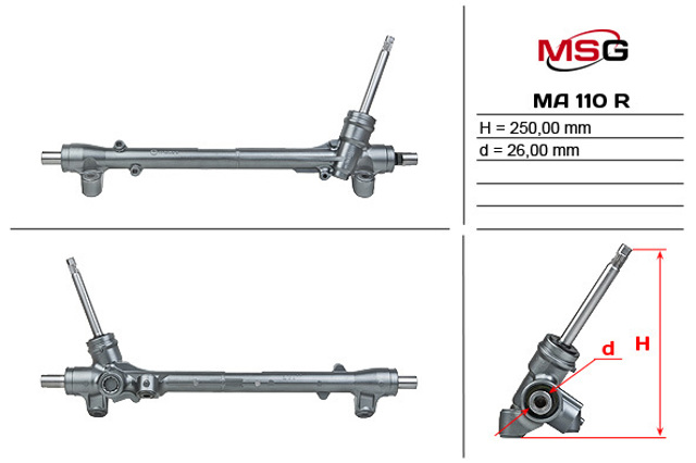 Рульова рейка KD3132110D MAZDA
