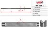 Вал / шток рульової рейки ME219C MS GROUP