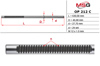 Вал / шток рульової рейки OP212C MS GROUP