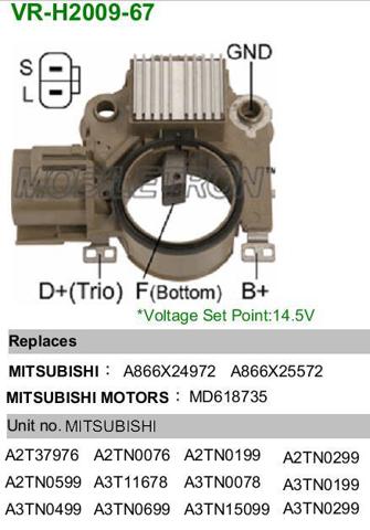 Реле-регулятор генератора, (реле зарядки) VRH200967 MOBILETRON