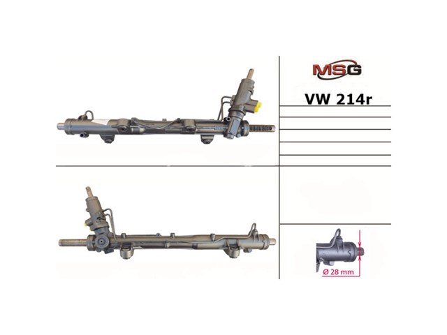 Рейковий рульовий механізм VW214R MSG Rebuilding