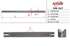 Вал / шток рульової рейки VW217C MS GROUP