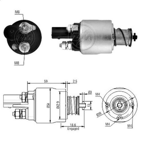 Тягове реле стартера ZM1498 ZM