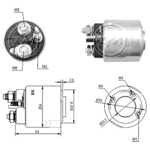 Втягуюче стартера ZM2492 ZM