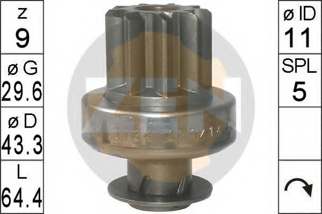 Привід стартера бендикс ZN1734 ZEN