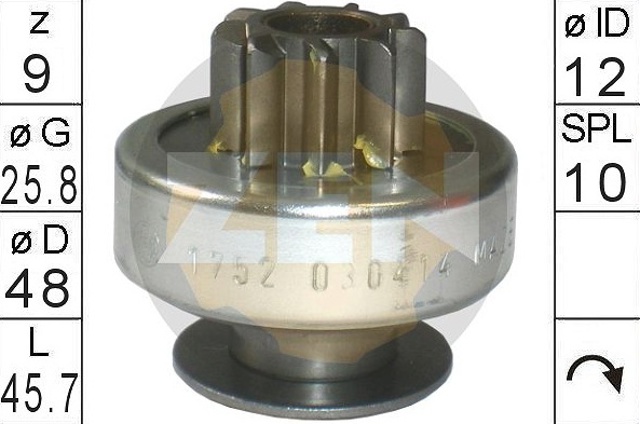 Бендикс стартера ZN1752 ZEN