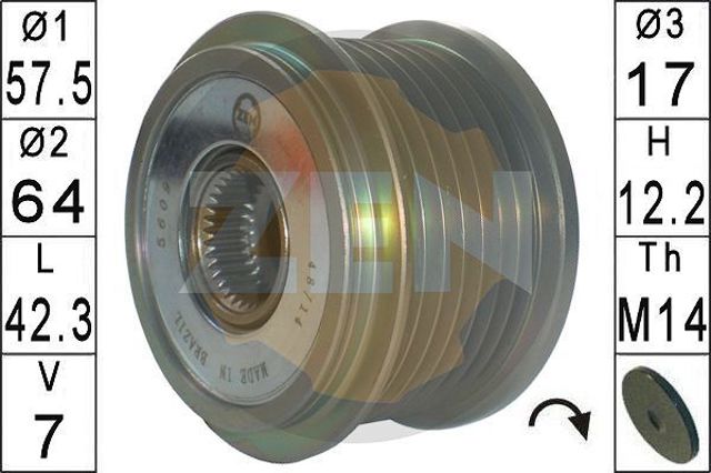 Інерційний шків ZN5609 ZEN