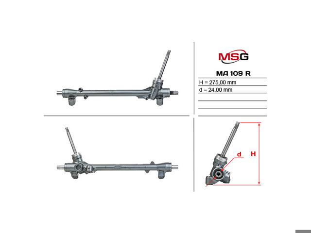 Кермова рейка MA109R MSG Rebuilding