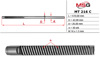 Вал / шток рульової рейки MT216C MS GROUP